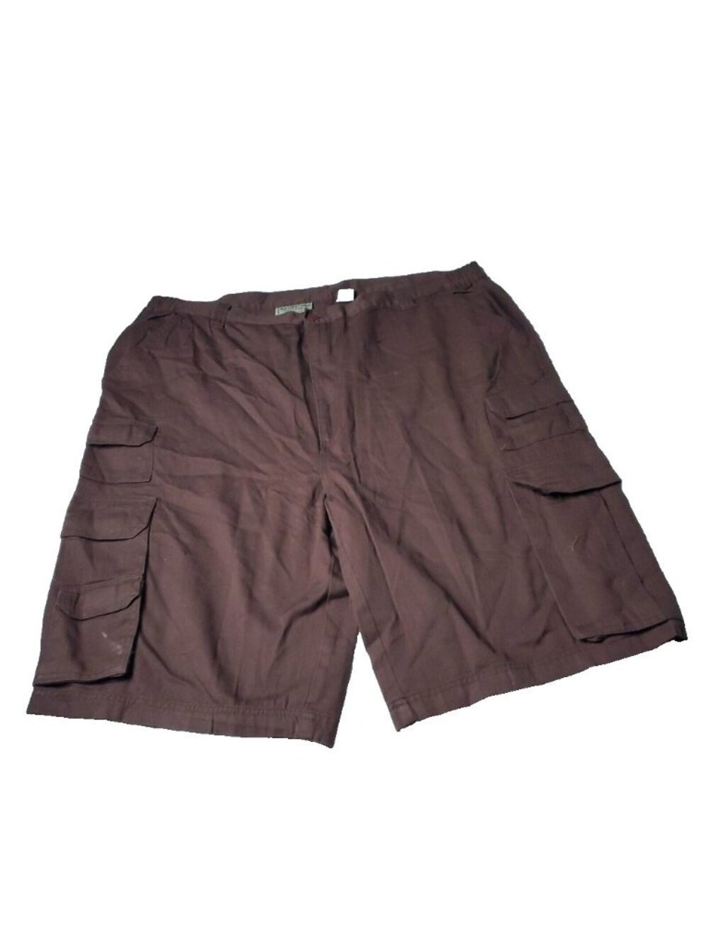 Boulder Creek Cargo Shorts Mens 44 Big Tall Brown Khaki Cotton Elastic LL y2K